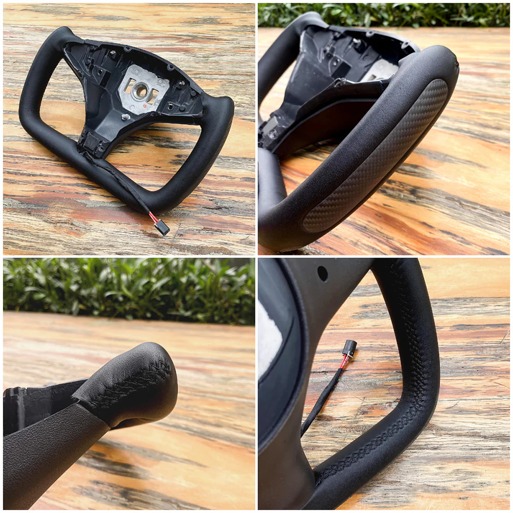 Model S/ X Yoke Style Carbon Fiber Heated Custom Steering Wheel - Image 4