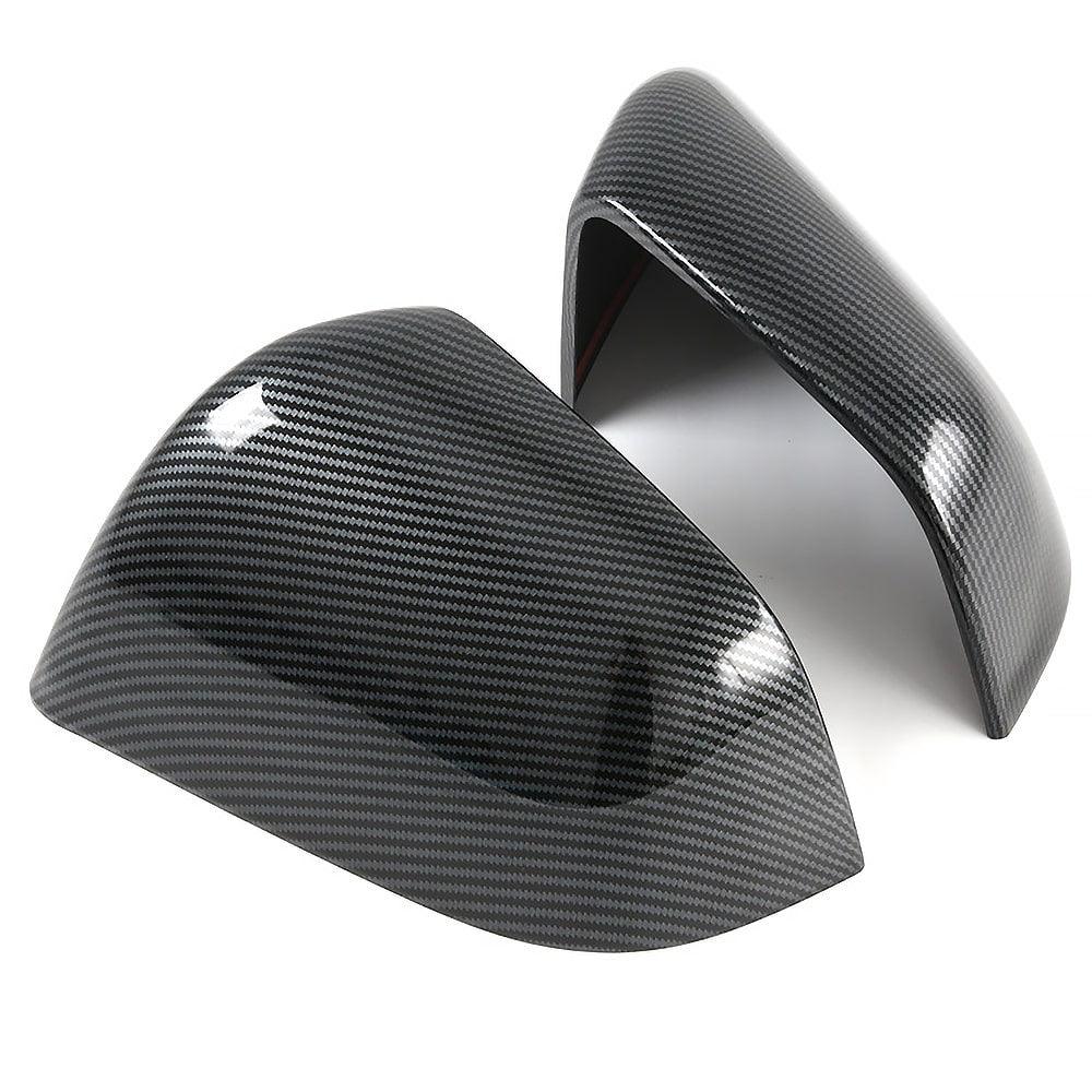 Plaid & LR Side View Real Molded Carbon Fiber Mirror Overlays For 2021+ Model S - Image 4