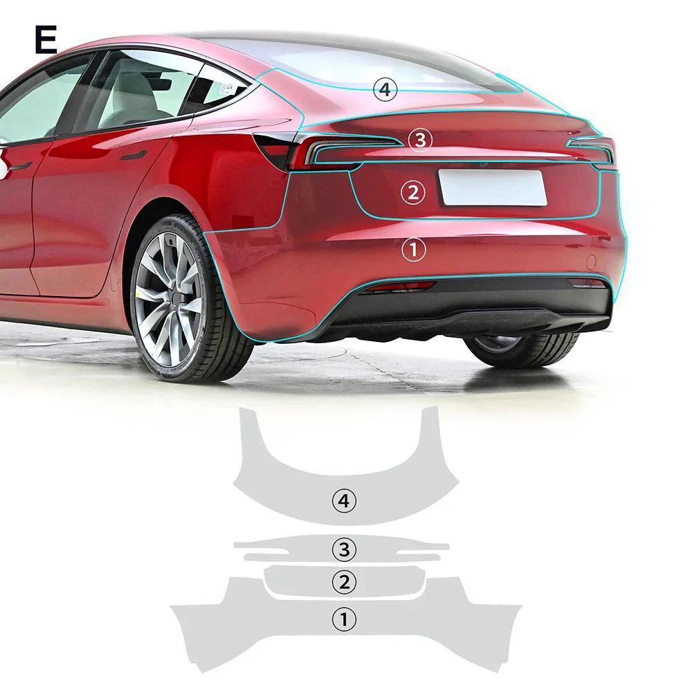 2023.10+ Model 3 Highland Pre-cut TPU Full Body PPF Transparent Film Scratch Protector | Tlyard - Image 10