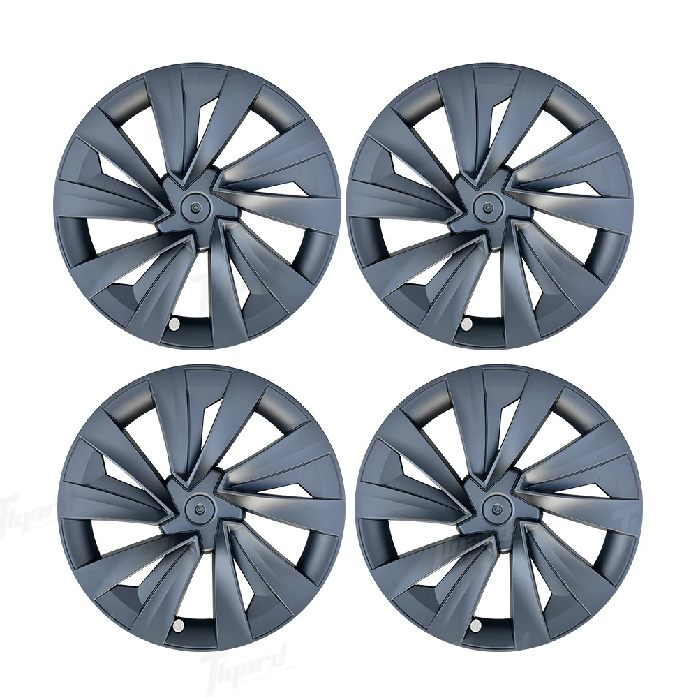 2025+ Model Y Juniper 19" Wheel Cover Aerodynamic Twisted Star Hubcaps 4 PCS - Image 9