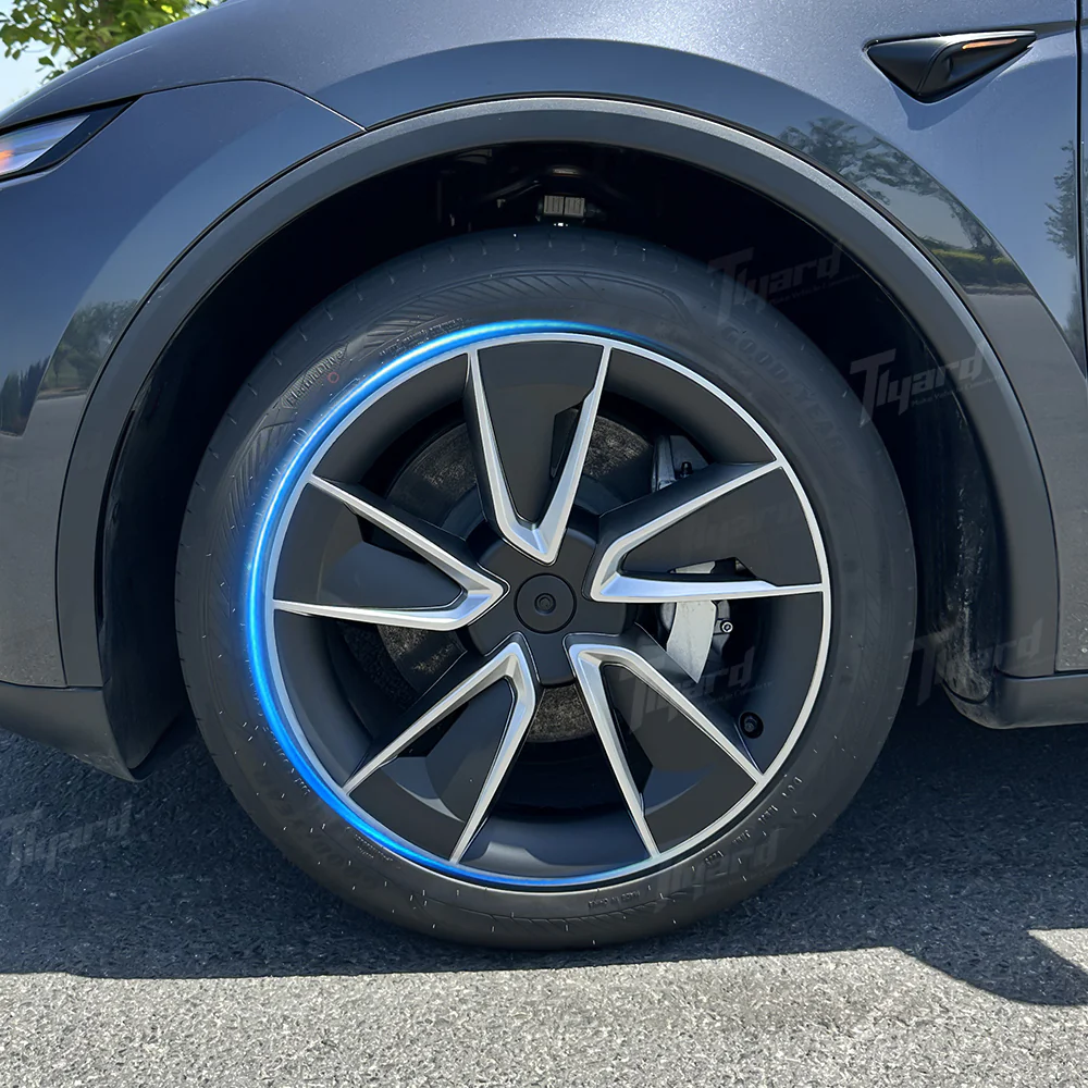 2025+ Model Y Juniper 19ā Wheel Covers V-shaped spokes Hubcaps Full Rim Protectors 4 PCS | Tlyard - Image 4