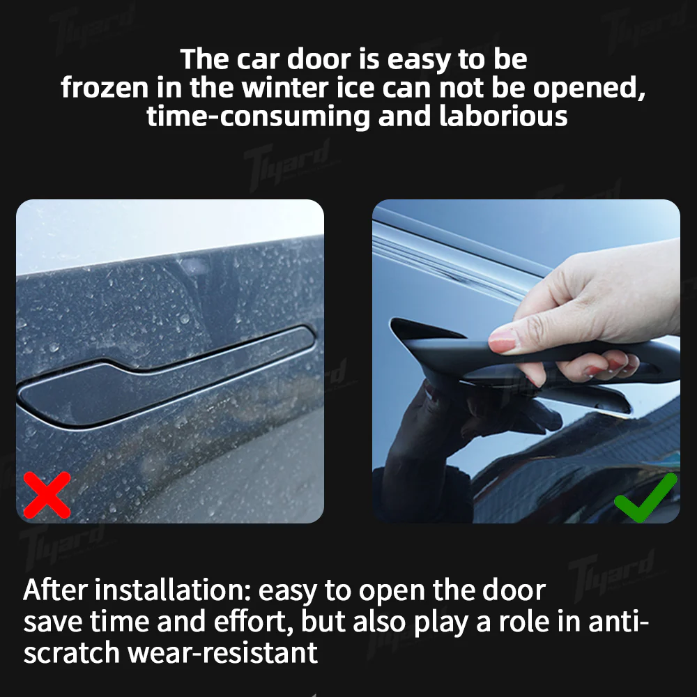 4PCS Frost-Resistant Enhanced Door Handles For Tesla Model 3/Y/3 Highland | Tlyard Tesla Accessories - Image 3