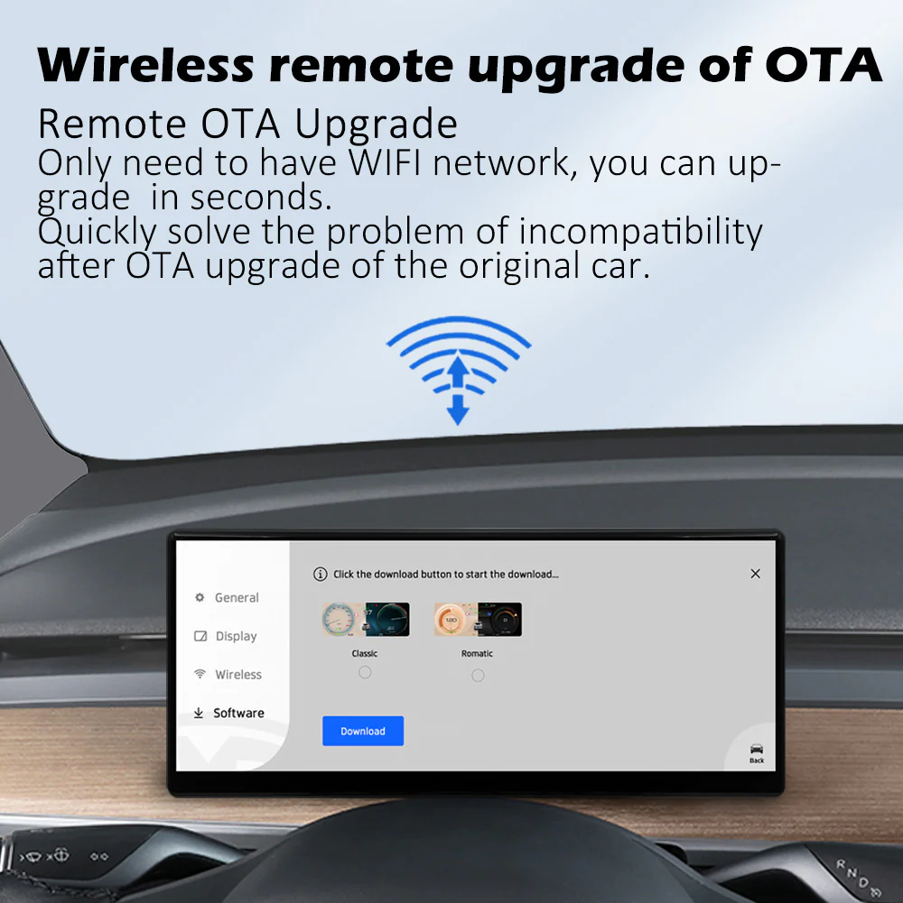 9" Carplay Front Camera Smart LCD Dashboard Heads Up Display Tesla Model 3 & Y - Image 8