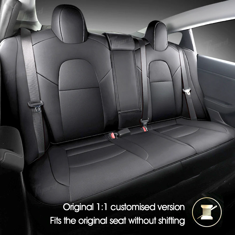 Nappa Leather Seat Covers Sets For Tesla Model 3 & Y 2017-2024 Model 3 Highland - Image 4