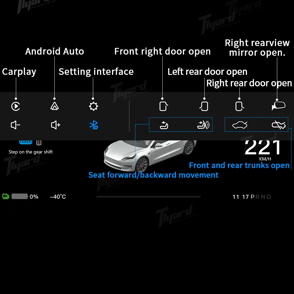 8.9-Inch Dashboard Display for Model 3 Highland/ Y Juniper : F9H Cluster with Ambient Lighting & Camera - Image 8