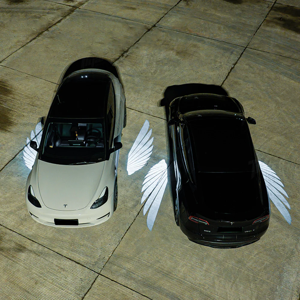 Angel Wing Welcome Light for Model 3/3 Highland & Model Y/Y Juniper Side Rearview Mirror Welcome Lights - Image 3