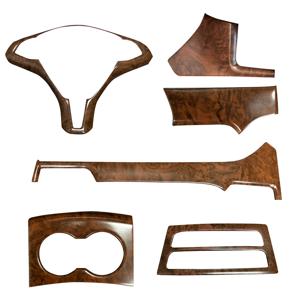 Dashboard & Center Console Hydro Carbon Fiber Coated Wood Texture Upgrade Kit (6 Pieces) For Model X - Image 7