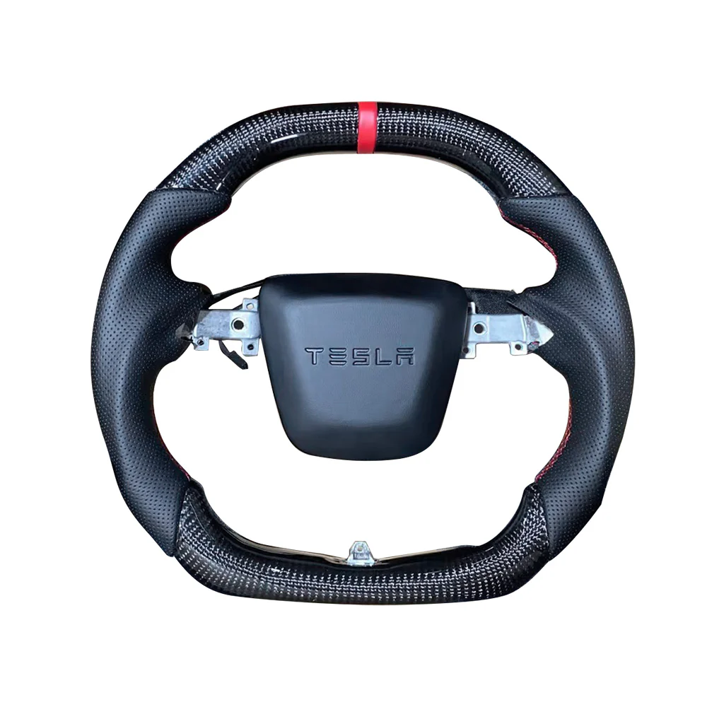 Customized Sport Round Heated Real Carbon Fiber Steering Wheel For Model 3/Y/Highland/Juniper/Standard - Image 11