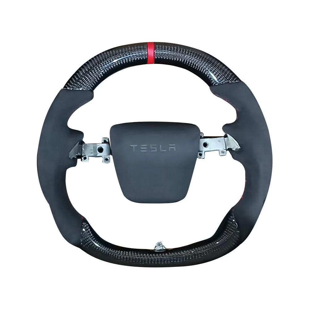 Customized Sport Round Heated Real Carbon Fiber Steering Wheel For Model 3/Y/Highland/Juniper/Standard - Image 12