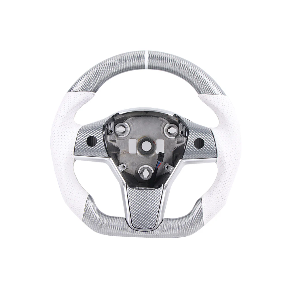 Customized Sport Round Heated Real Carbon Fiber Steering Wheel For Model 3/Y/Highland/Juniper/Standard - Image 6
