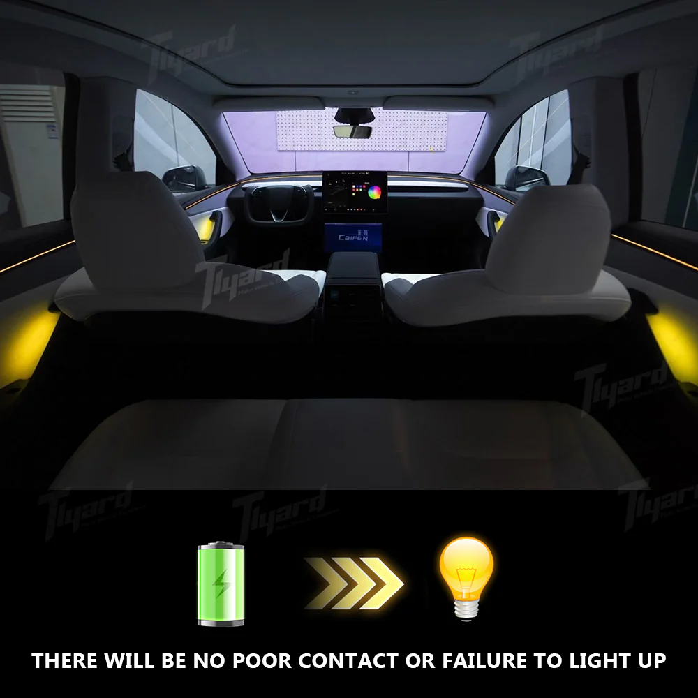 Model 3 Highland & Model Y Juniper Interior Door Handle Ambient Lights Upgrade - Image 4