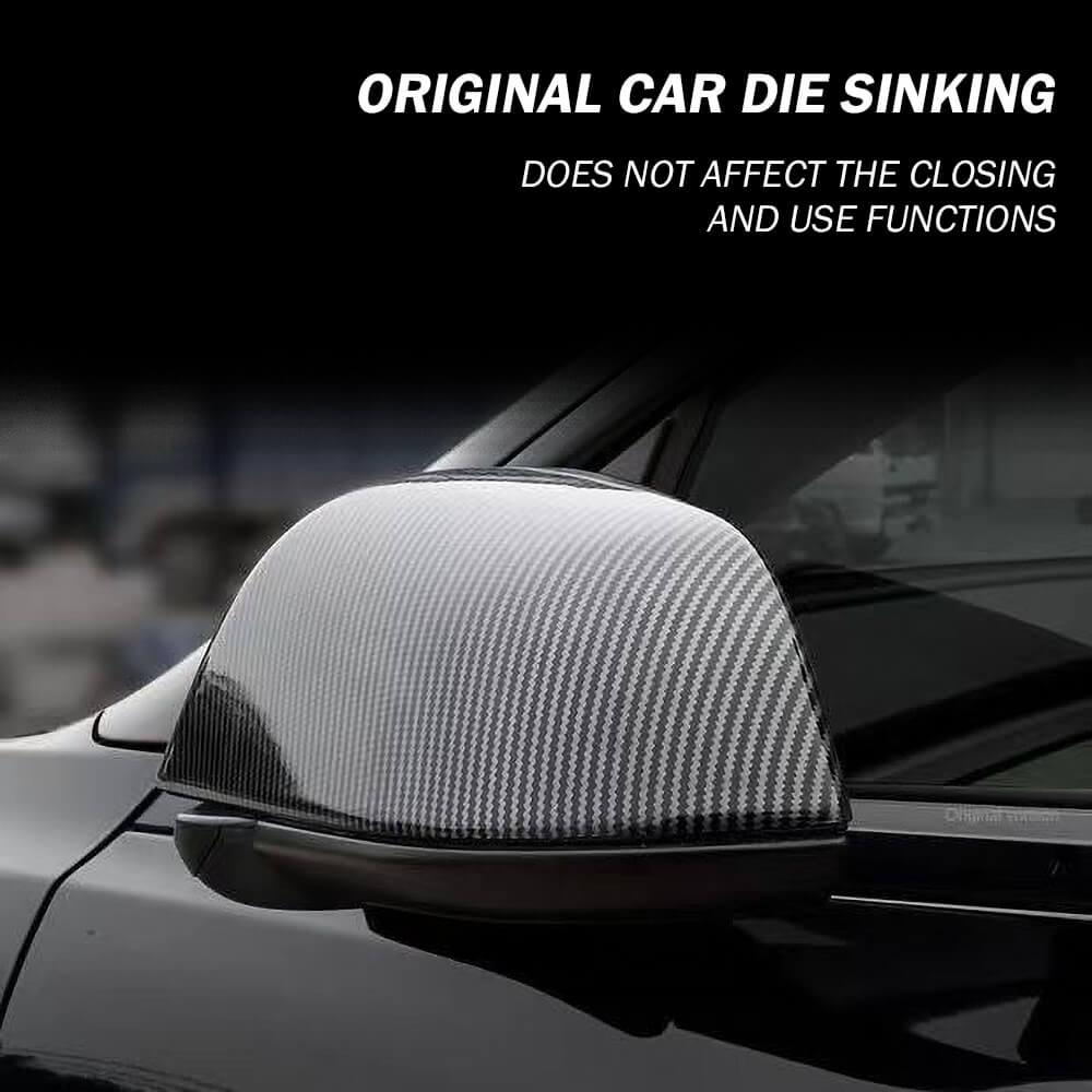 Real Carbon Fiber Mirror Overlays (1 pair) For Model 3 & Y Highland - Image 3