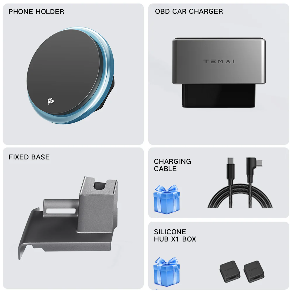 Model 3 & Y 15W Fast Wireless Charging Magnetic Car Phone Holder with Halo Ambient Light for Model 3 Highland/ Y Juniper - Image 14