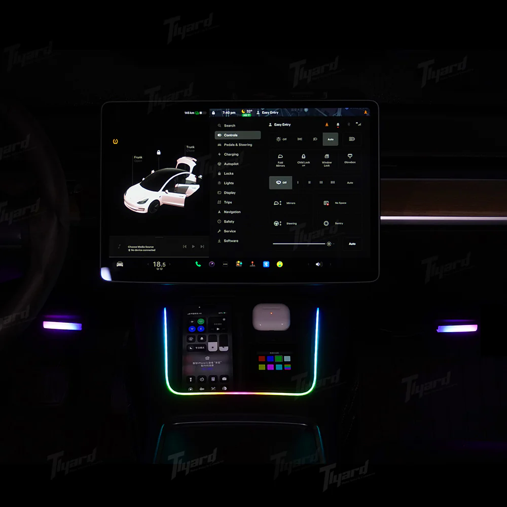 Model 3 & Y Center Console Charger With Ambient Light Atmosphere LED - Image 4