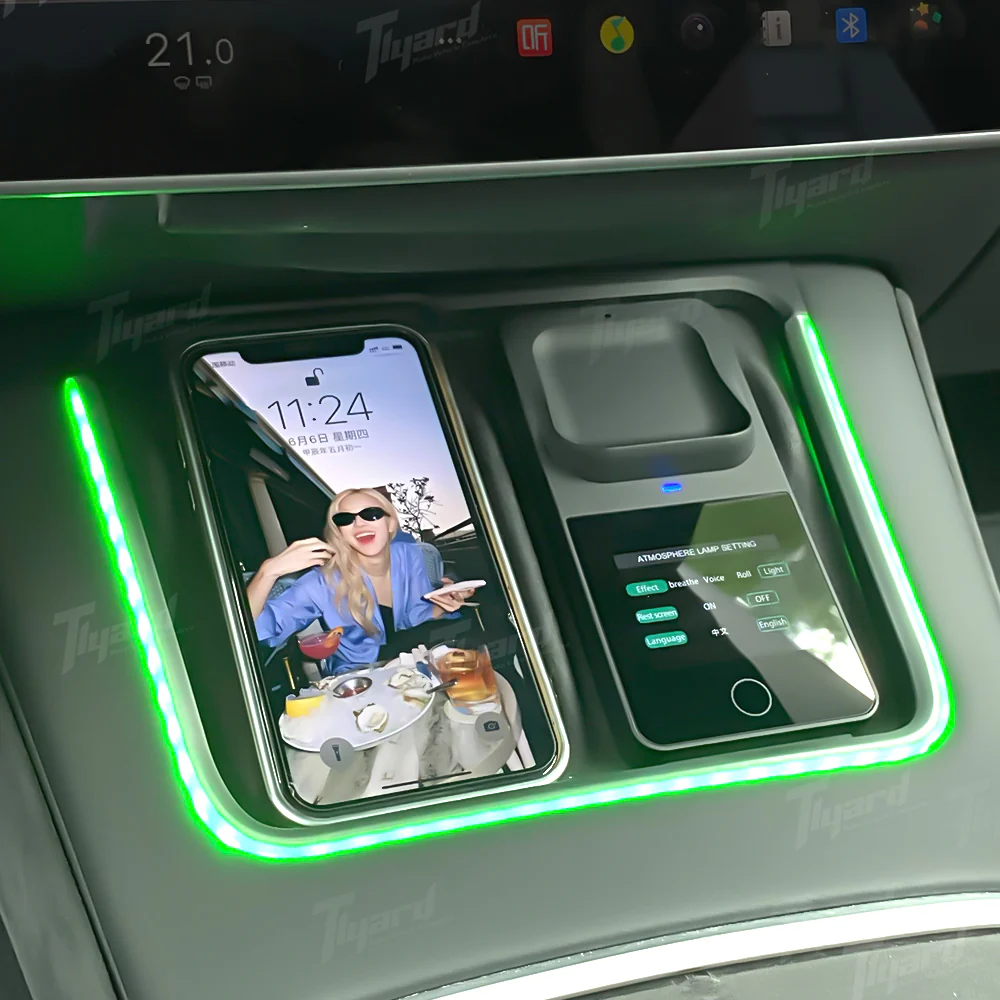 Model 3 & Y Center Console Charger With Ambient Light Atmosphere LED - Image 8