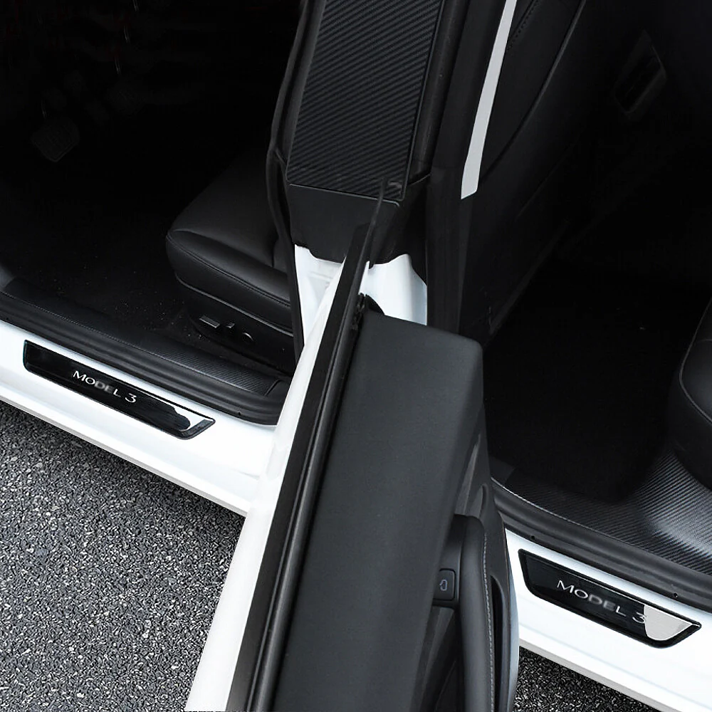 LED Illuminated Welcome Pedal Door Sill Protector(4 Pieces) For Model 3/ Y - Image 3