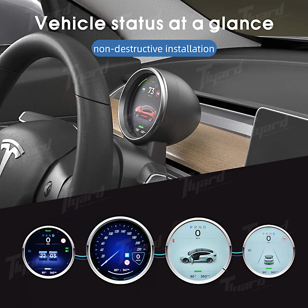 Model 3 & Y Mechanical Style Round Display Instrument Cluster - Image 3