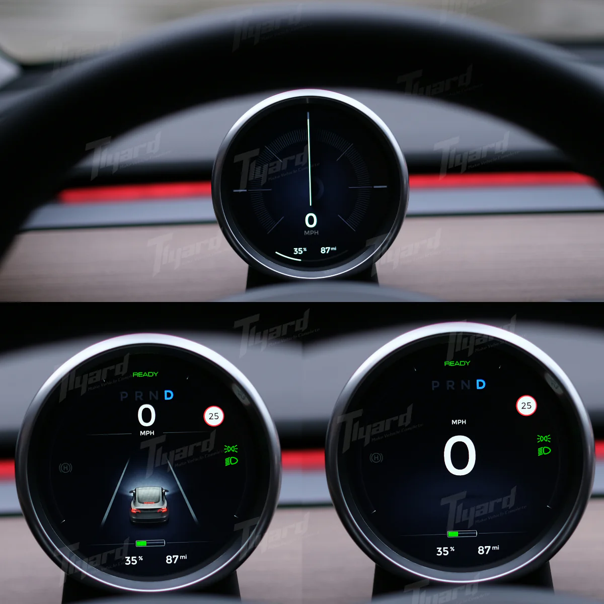 Model 3 & Y Mechanical Style Round Display Instrument Cluster - Image 6
