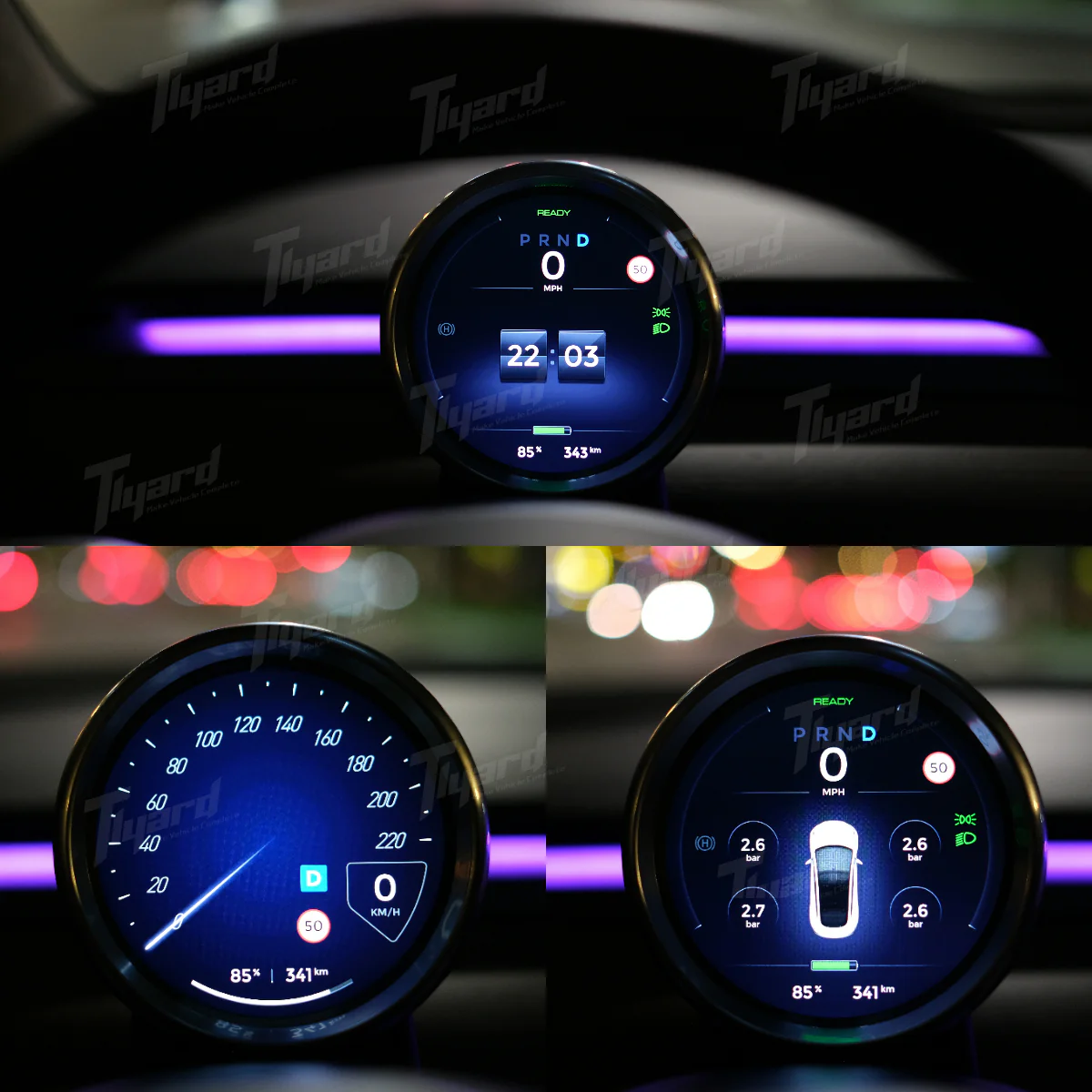 Model 3 & Y Mechanical Style Round Display Instrument Cluster - Image 8
