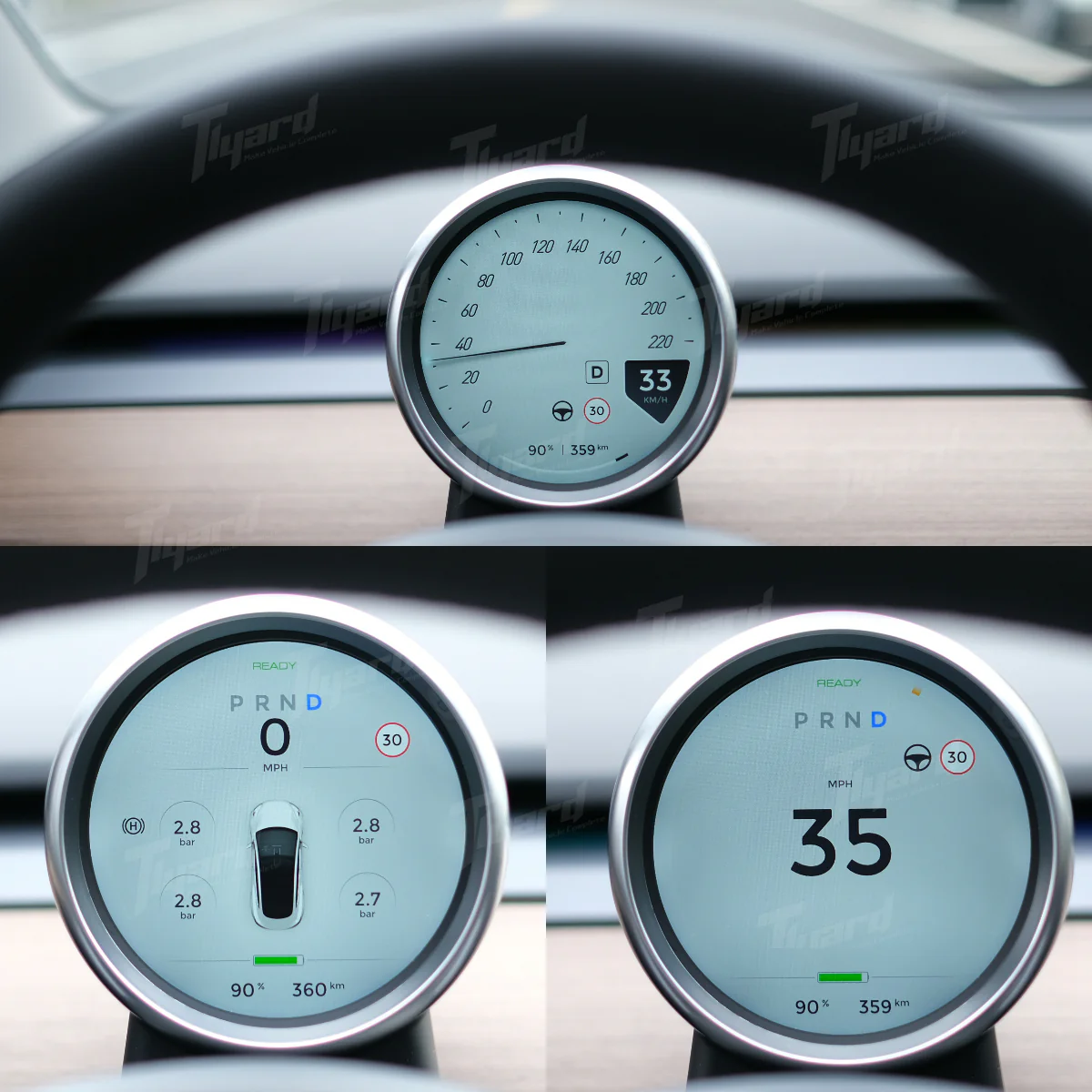 Model 3 & Y Mechanical Style Round Display Instrument Cluster - Image 9