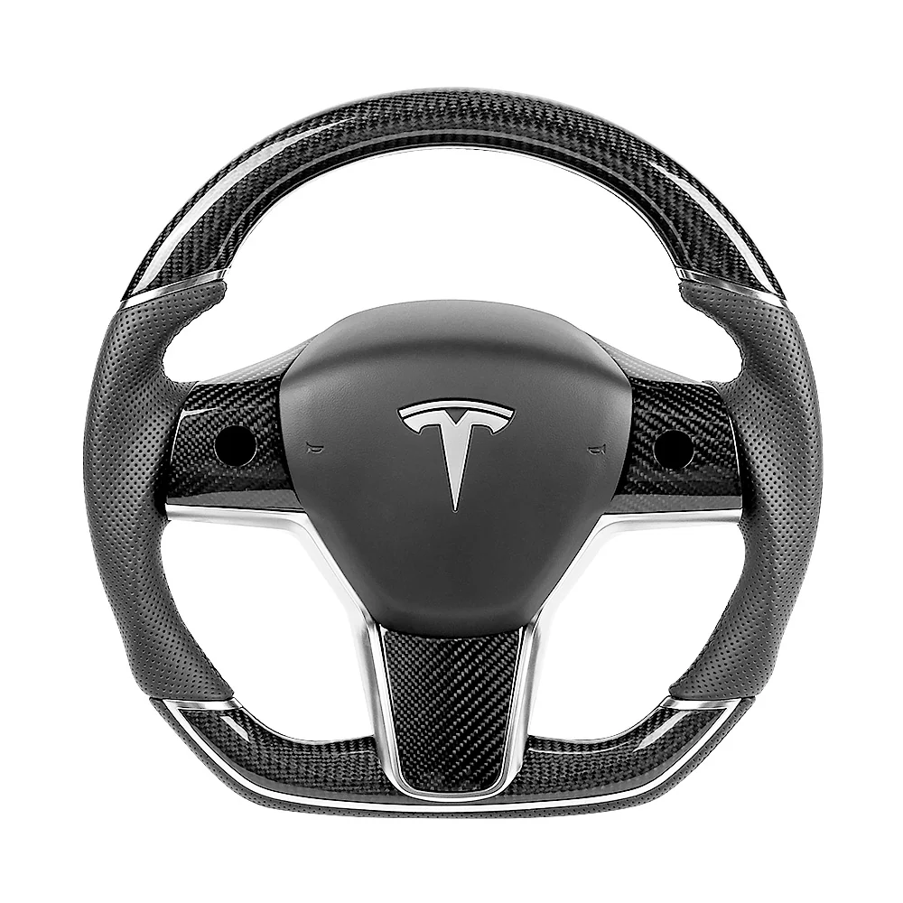 Model 3/ Y Modification Customize Round Heating Steering Wheel - Image 6
