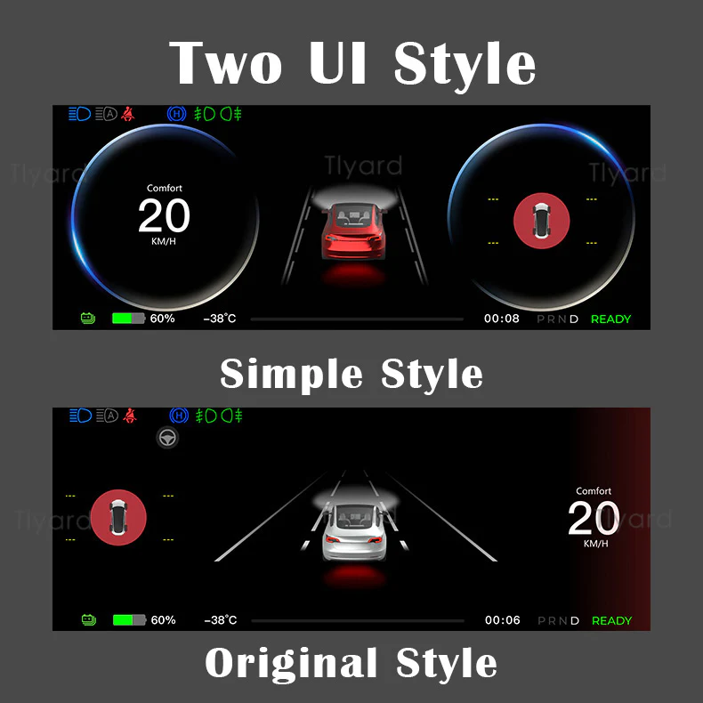 Model 3 & Y NAPPA Leather 9 Inches Touch Screen Instrument Cluster - Image 5