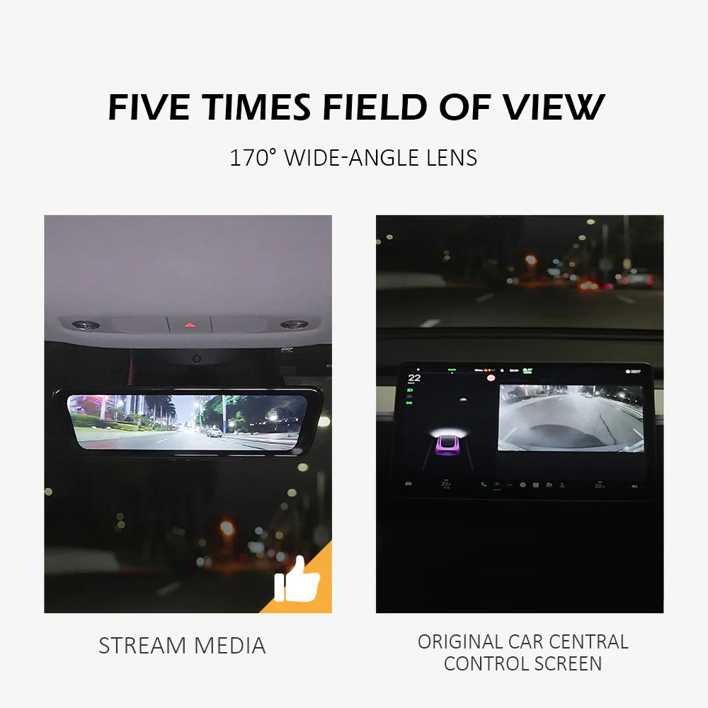 Model 3 & Y Stream Media Rear Live View Mirror Carmera - Image 4