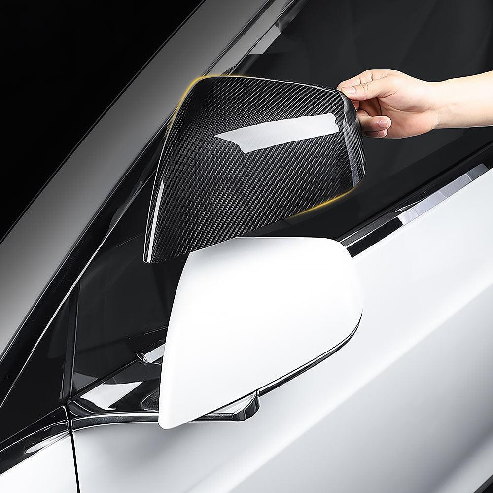 Real Molded Carbon Fiber Mirror Overlays (1 Pair) For 2016-2024 Model X - Image 5
