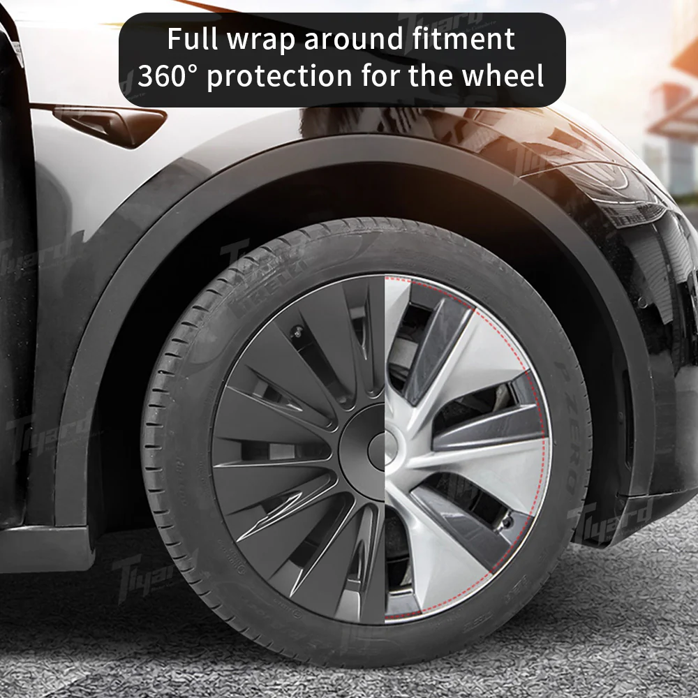Model Y 19-inch Sport Hubcaps Rim Covers Black Wheel Cover - Image 3