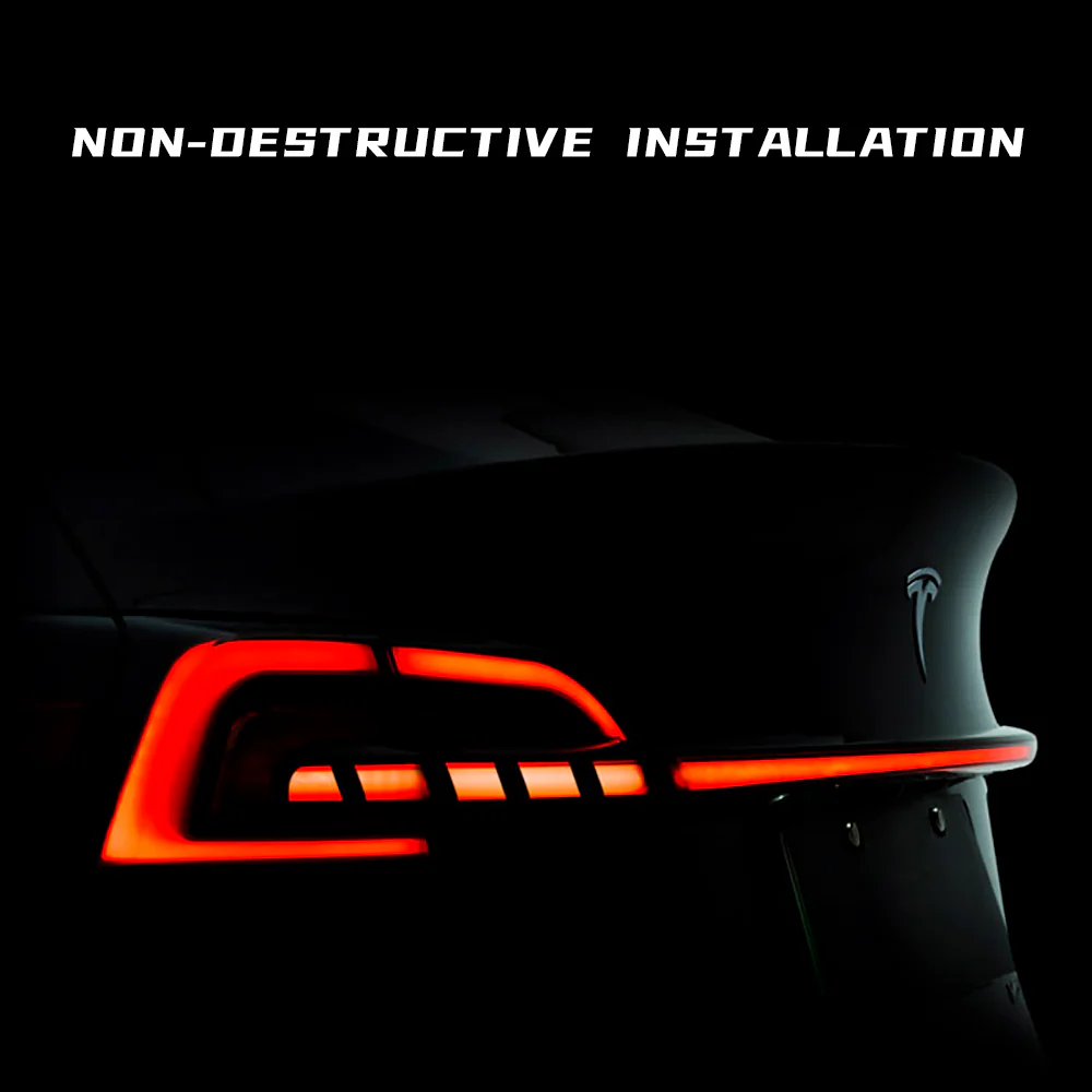 Newest Full-Width Strip Through Shape Tail Lights For Model 3 & Y - Image 7