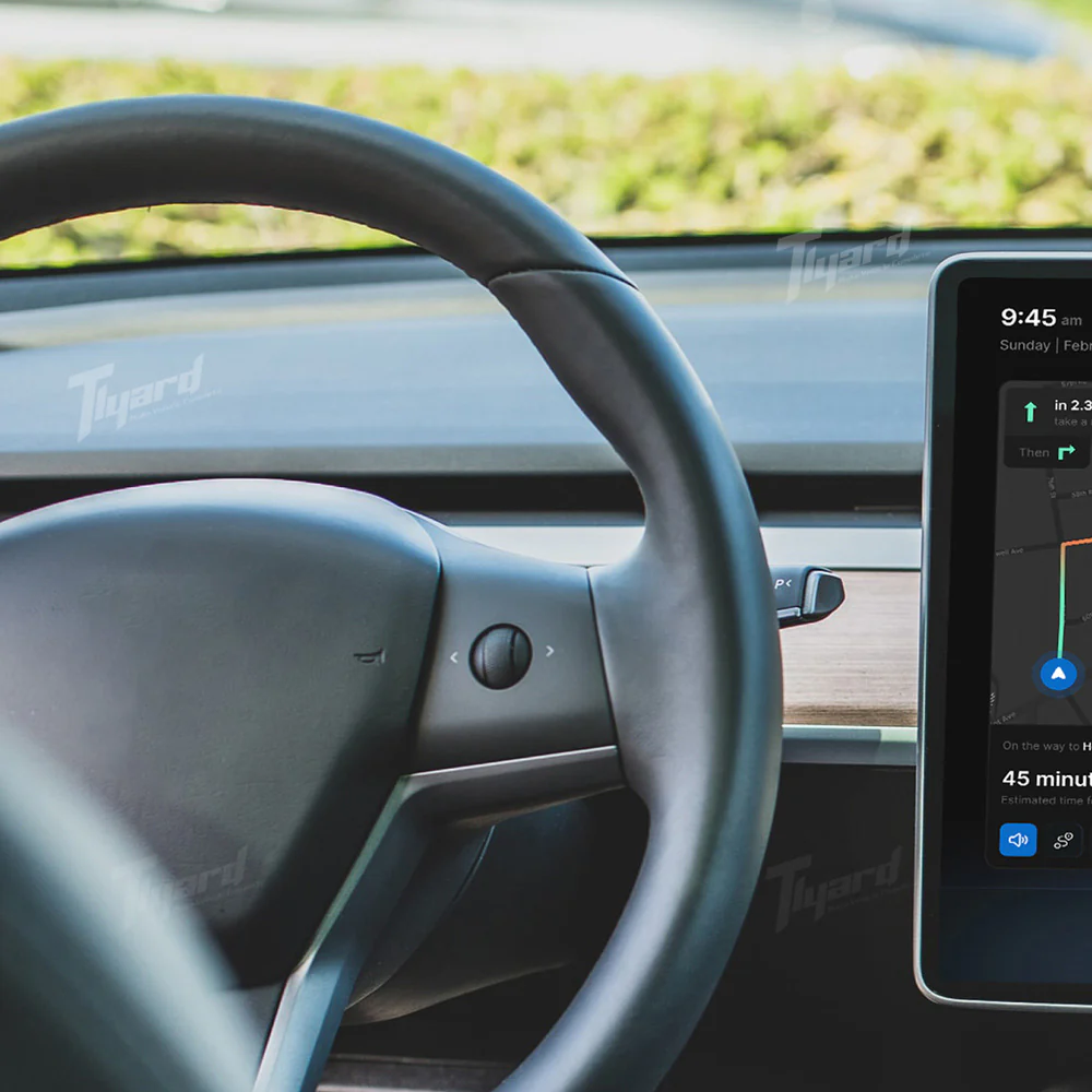 OEM Style Round Leather Steering Wheel Replacement for Tesla Model 3 & Model Y | Tlyard (Buttons Included) - Image 7