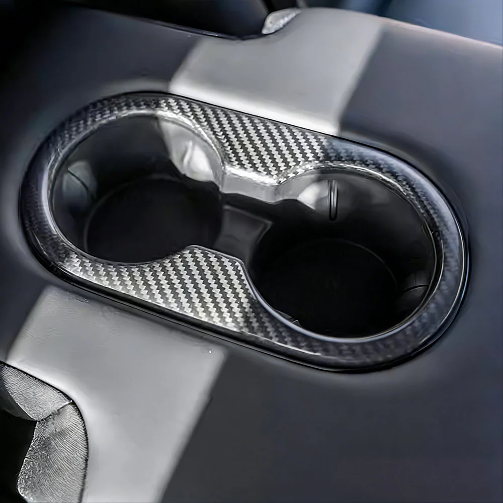 Real Dry Carbon Fiber Cup Holder for Model Y 2025 Juniper Interior Trim | Tlyard - Image 6