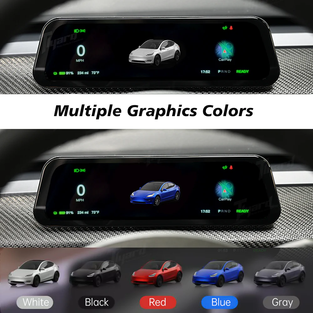 T9 Pro 9.6-inch Gen 2 CarPlay Head-Up Touch Display Instrument Cluster for Tesla Model 3/Y/Model 3 Highland/Model Y Juniper - Image 7