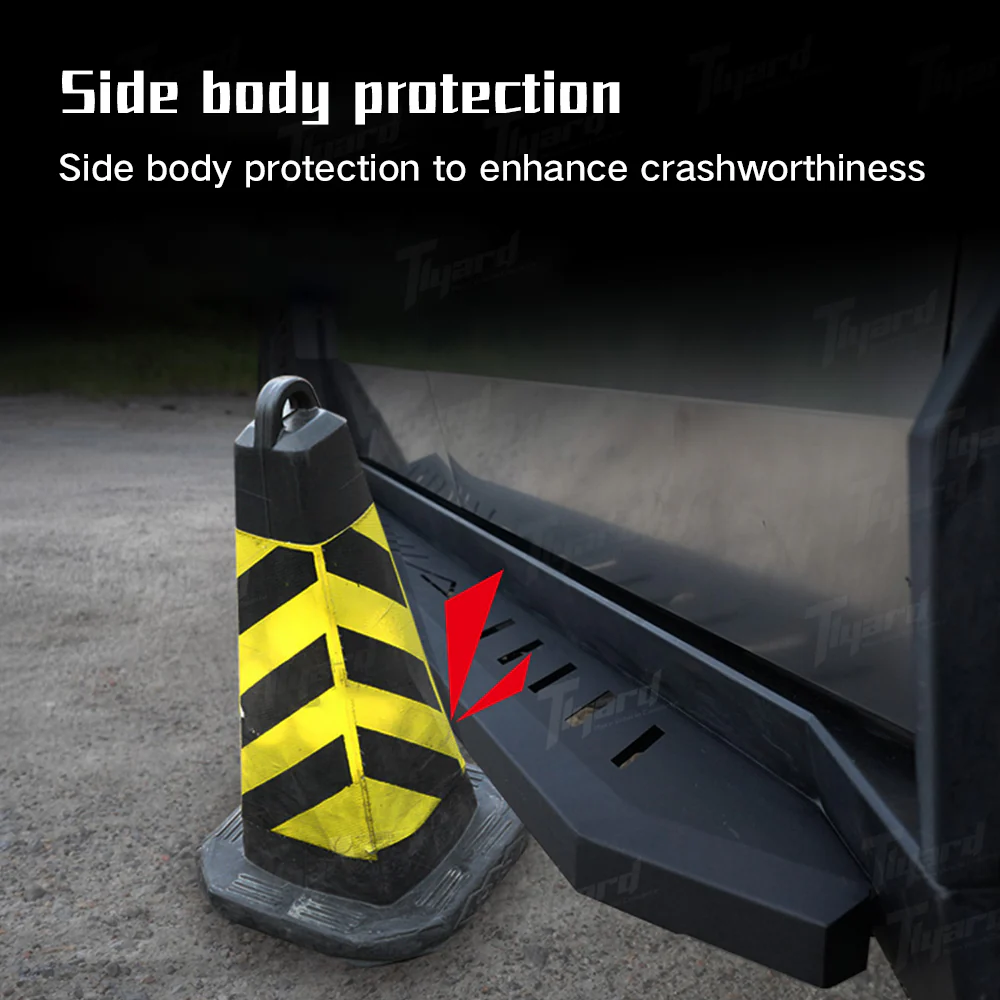 Tesla Cybertruck Running Board Carbon Steel Side Steps Nerf Bars Exterior Bracket for Cybertruck 2PCS - Image 4