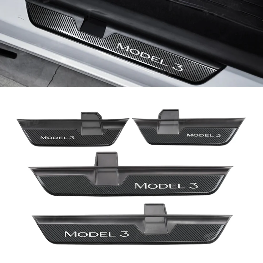 Tesla Model 3 Highland 2024+ Illuminated Door Sill Protector LED Strip Welcome Pedal | Tlyard - Image 5