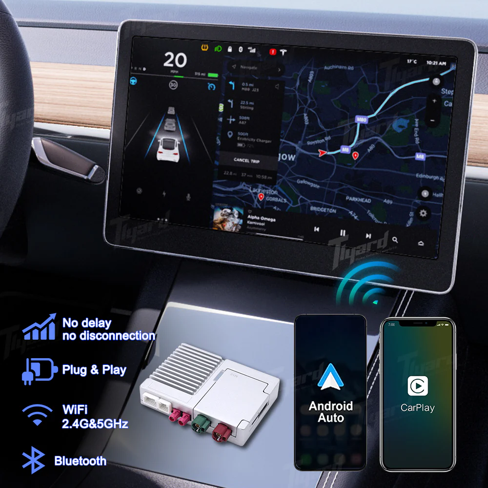Tesla Zero-delay Carplay & Android Auto Adapter Box Pro AI-Powered Adapter for Model 3/Y - Image 3