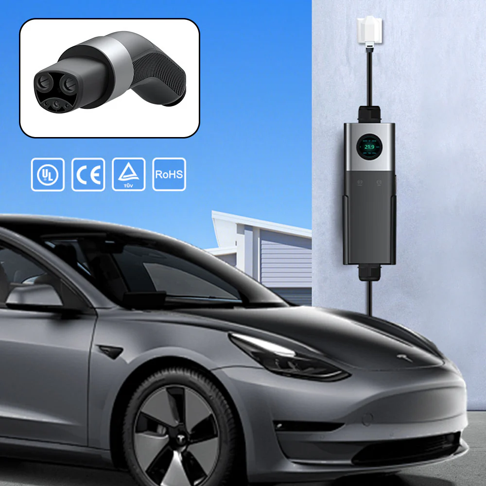 Tlyard Portable EV Charger 3.5KW/7KW/11KW with LCD Display IP65 Waterproof Wall Connector for Tesla - Image 11