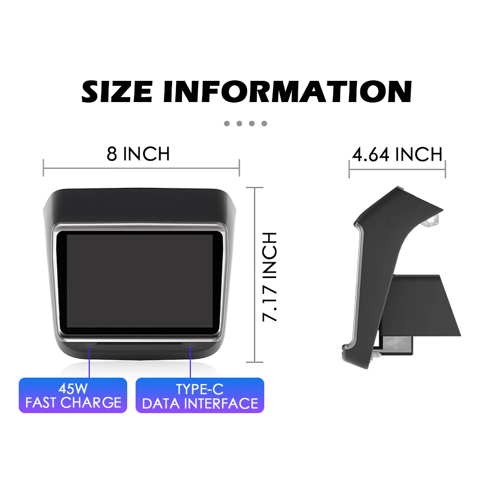 Upgrade 7.2 " Model 3 & Y Rear Entertainment LCD Display Back Screen - Image 8
